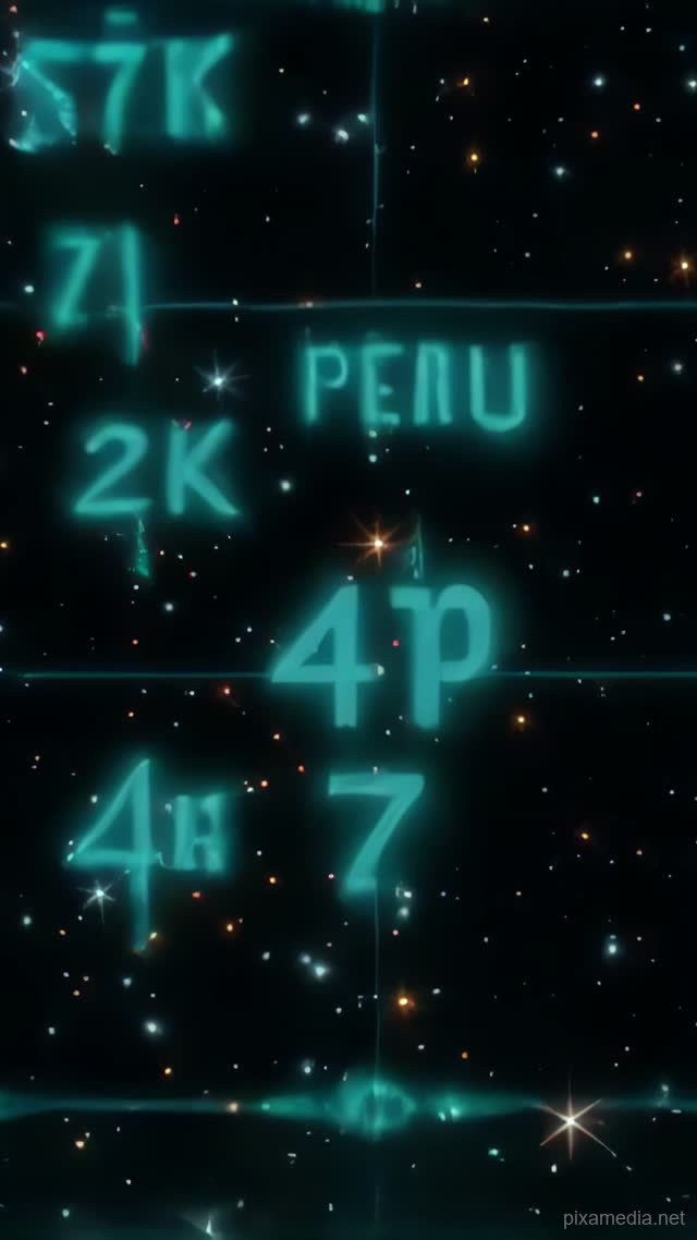 Teal Ticks Drift Through Starfield - Motion Graphics AI stock